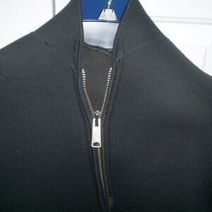 US Divers Aqua-Lung Scuba Wetsuit Top w/ Beaver Tail Size Mens M/L Black/Blue